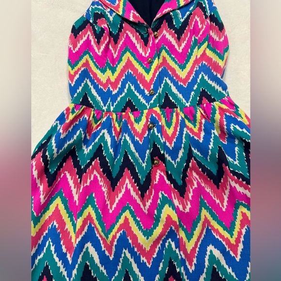 Lilly Pulitzer - Multicolored Zig-Zag Collared Dress - Picture 9 of 11